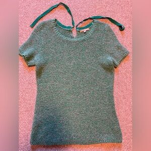 Short Sleeved Green Sweater from Gap